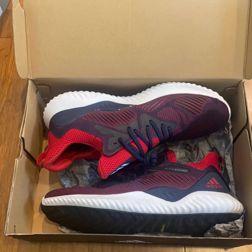 Adidas Alpha Bounce USA Navy, Red, White Sz 14